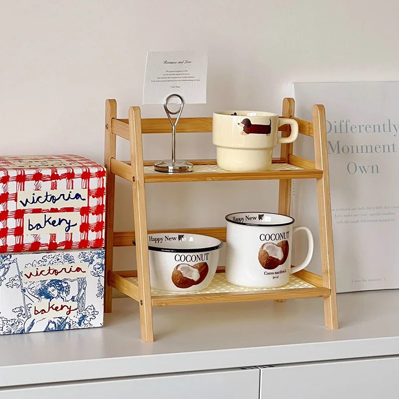 Multi-Tiers Wooden Storage Shelf