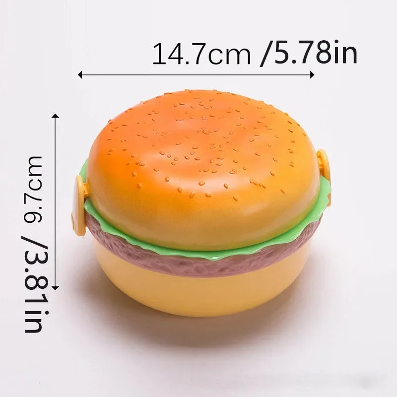 Hamburger Plastic Lunch Box