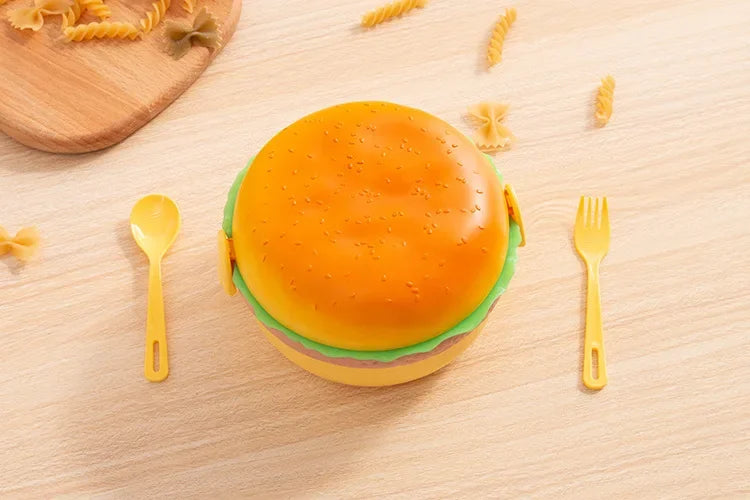 Hamburger Plastic Lunch Box