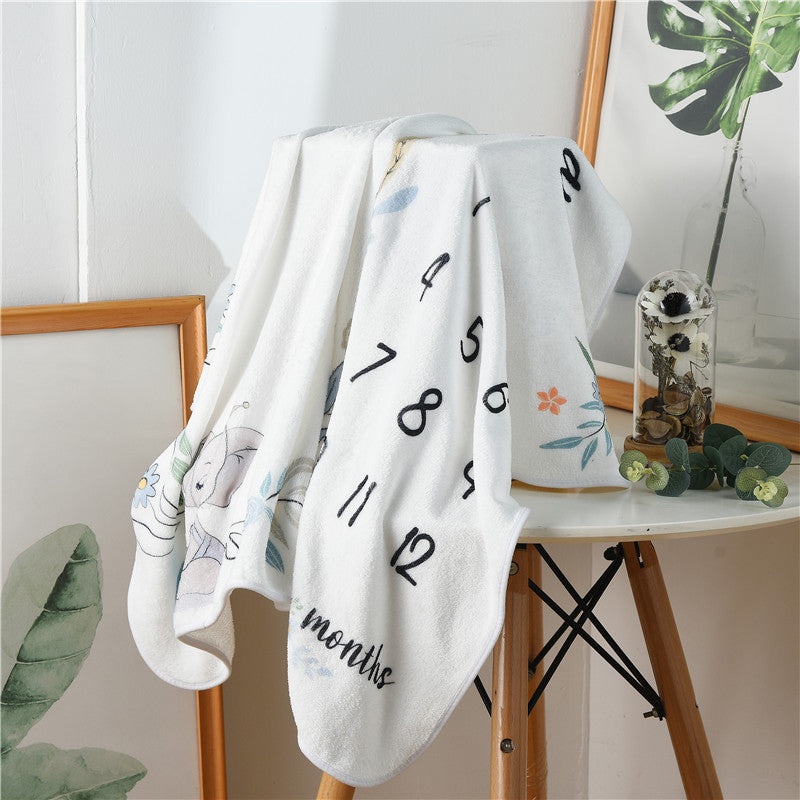 Premium Flannel Blanket Milestone Baby Photography