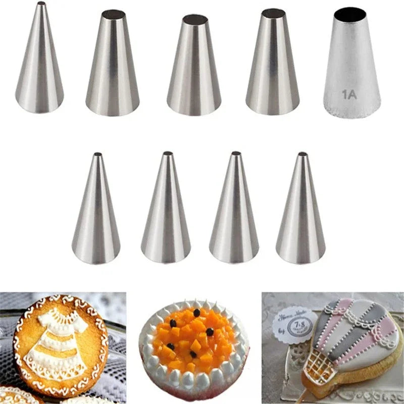 Round Nozzle Stainless Steel Piping Tips