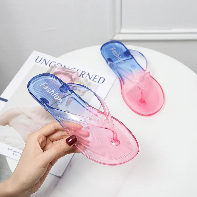 Flip Flops Beach Clear Crystal Casual Summer Sandals