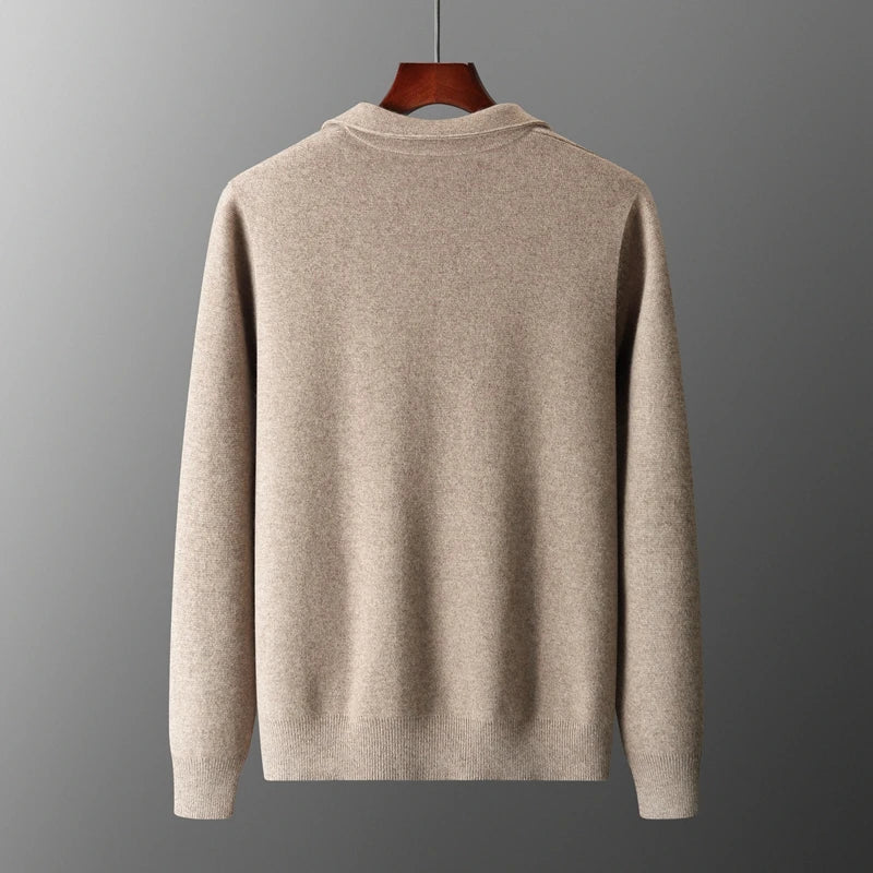 Men's 100% cashmere cardigan sweater