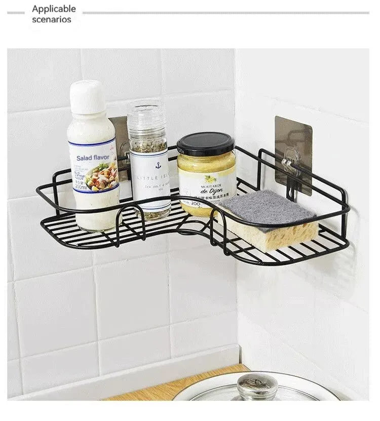 Bathroom / Kitchen Corner shelf - No Punch Wall