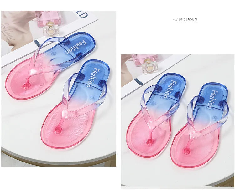Flip Flops Beach Clear Crystal Casual Summer Sandals