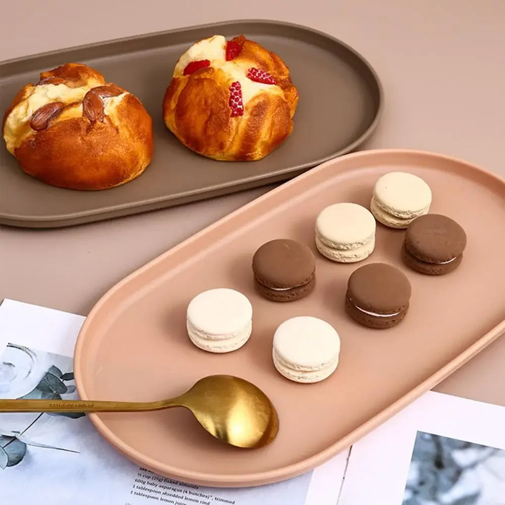 Fruit Plate Dessert Stackable Oval Tray