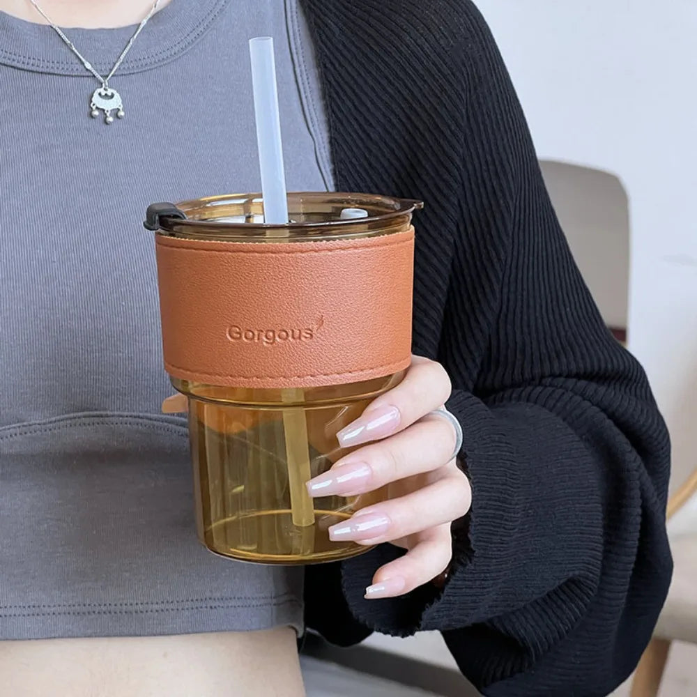 Straw Cup with Lid