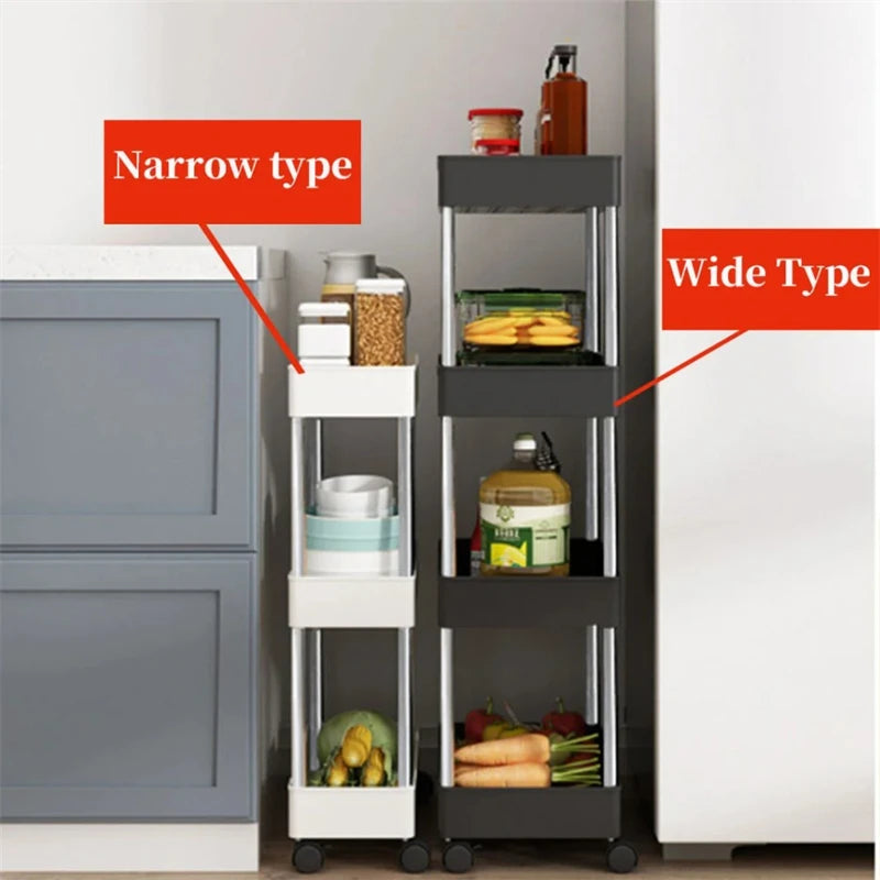 3/4 Tier Rolling Storage Cart