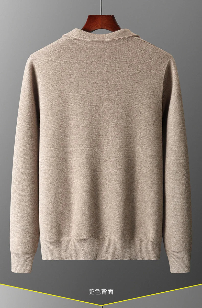 Men's 100% cashmere cardigan sweater