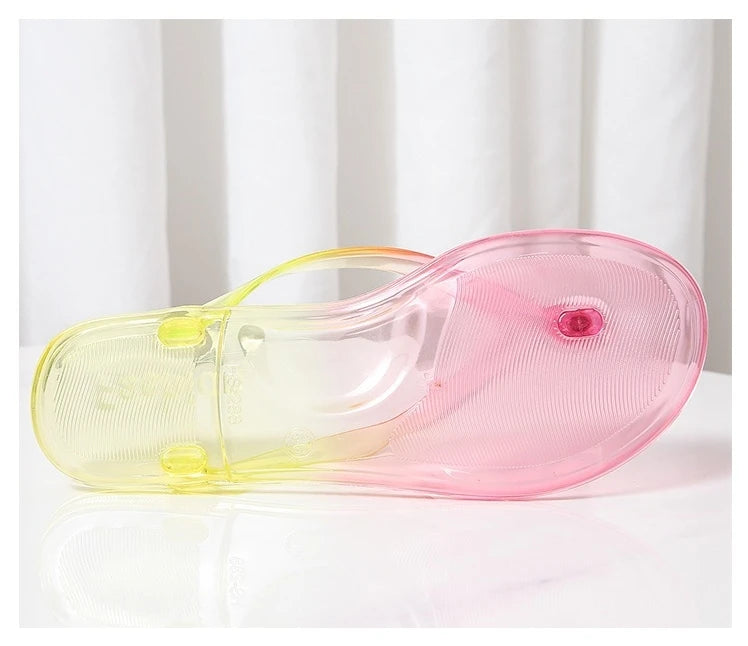 Flip Flops Beach Clear Crystal Casual Summer Sandals
