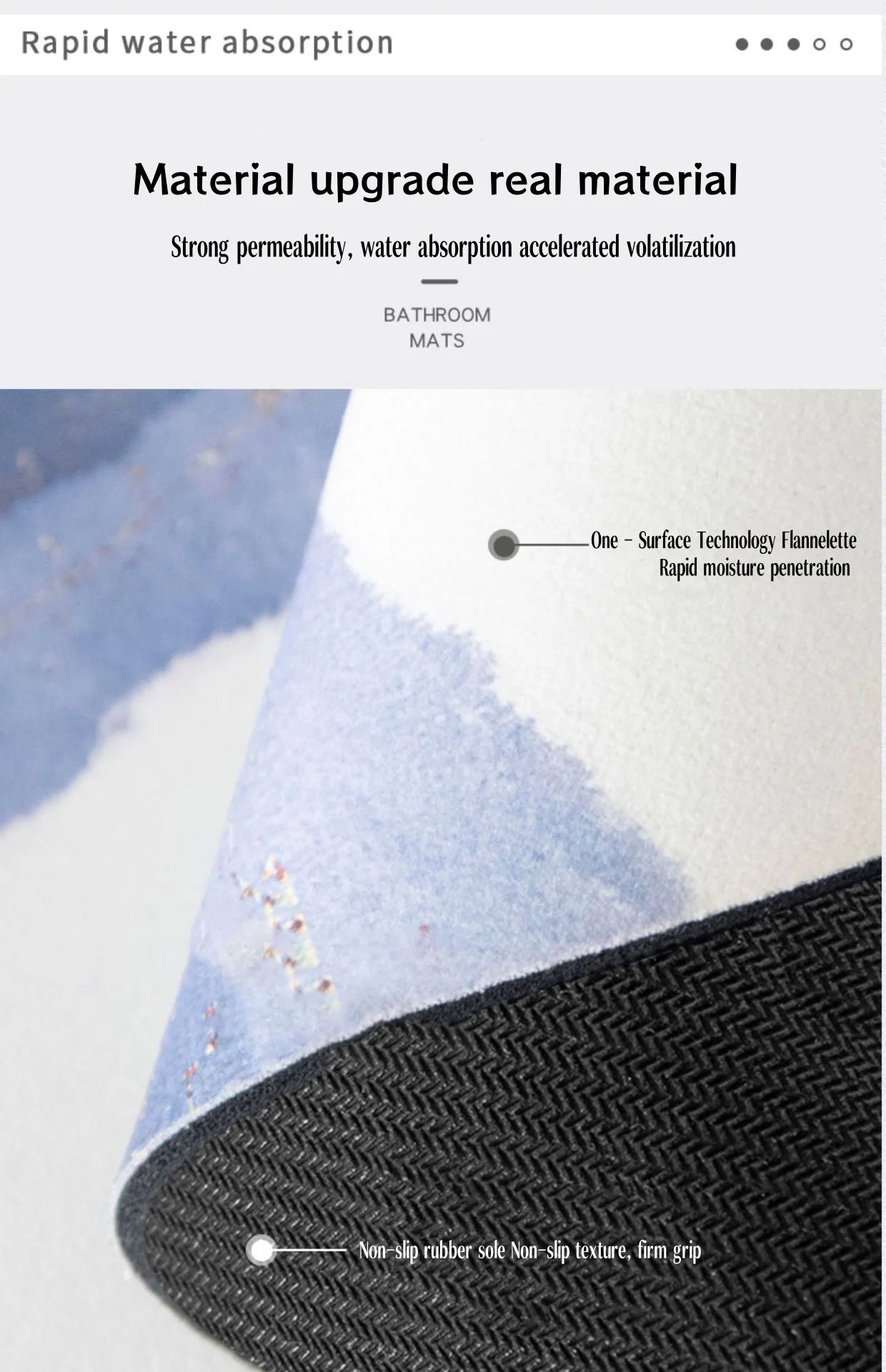 Marble Printed Kitchen Dish Drying Mat