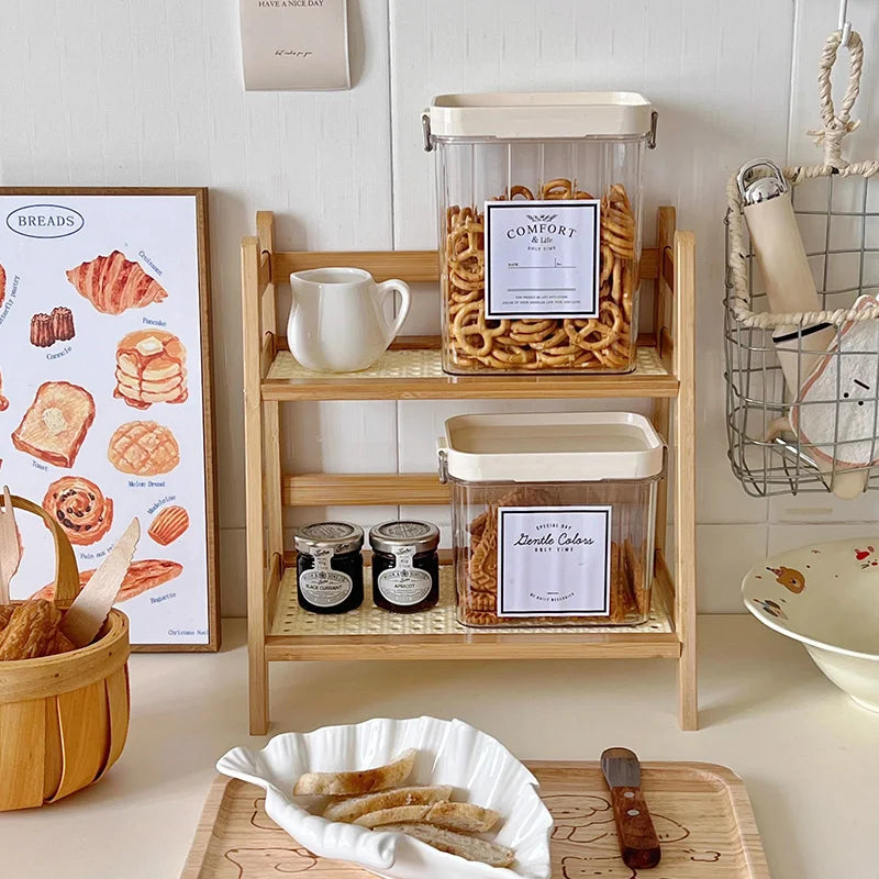 Multi-Tiers Wooden Storage Shelf