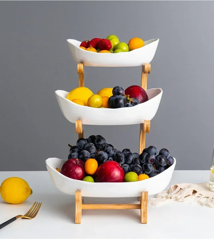 Two/Three layer Plastic Fruit Plate