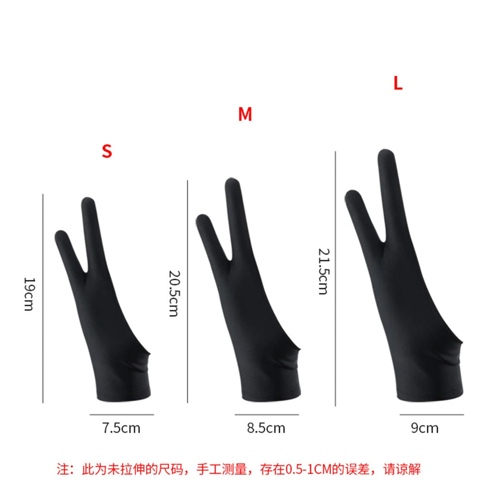 Two-Fingers Anti-Fouling Table Drawing Gloves