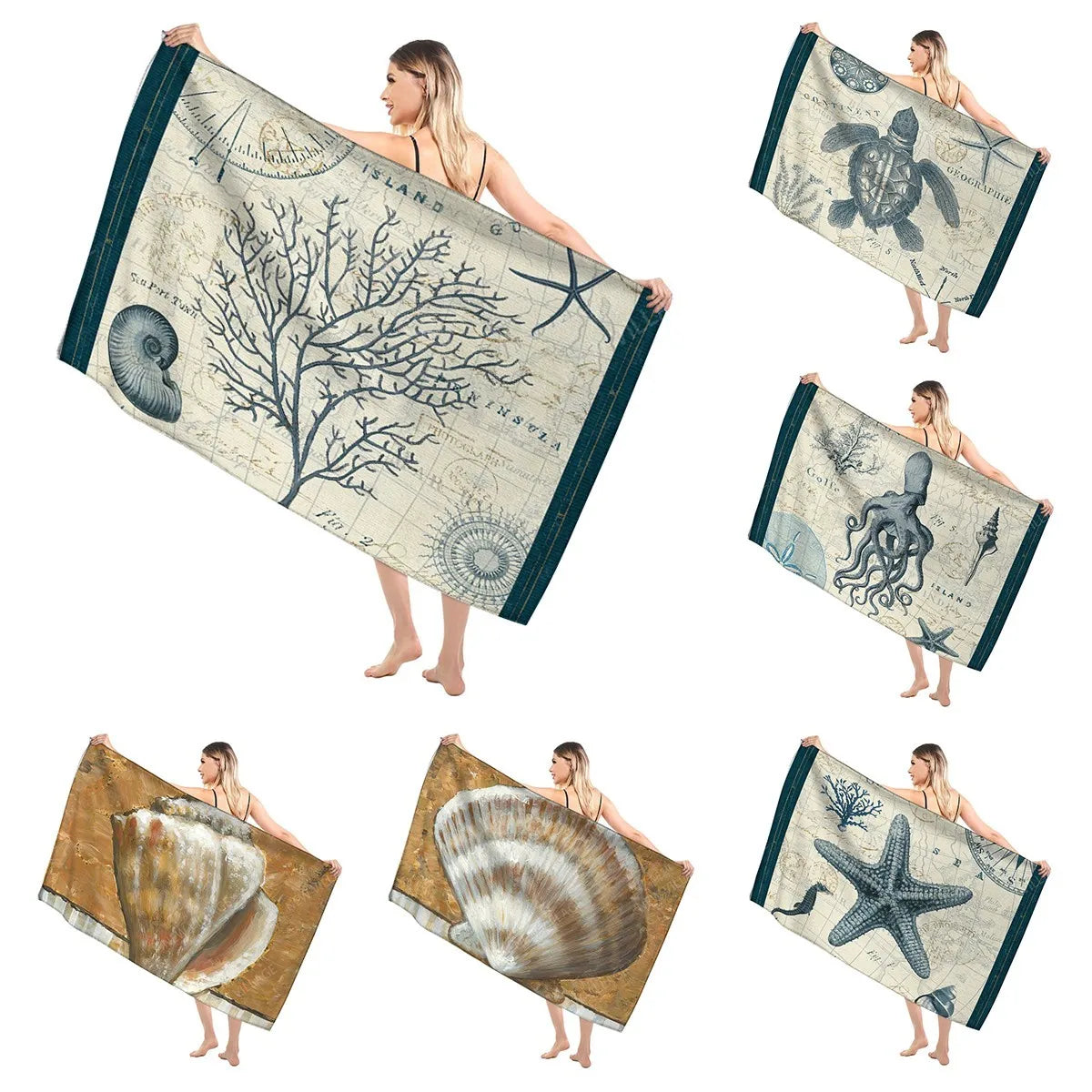 Quick-Drying Atlantis Microfiber Bath & Beach Towel