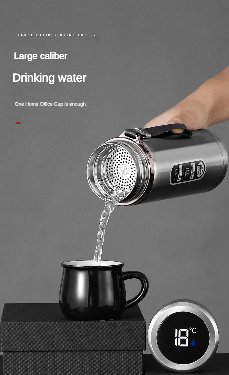 Stainless Steel Thermos Bottle with LED Temperature Display