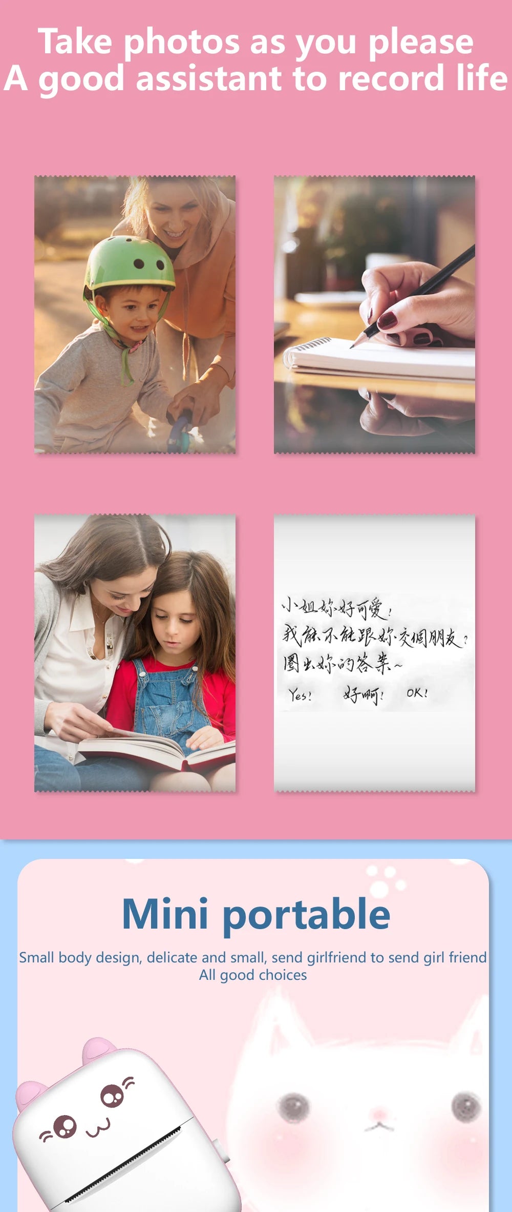 Portable Mini Bluetooth Photo Printer