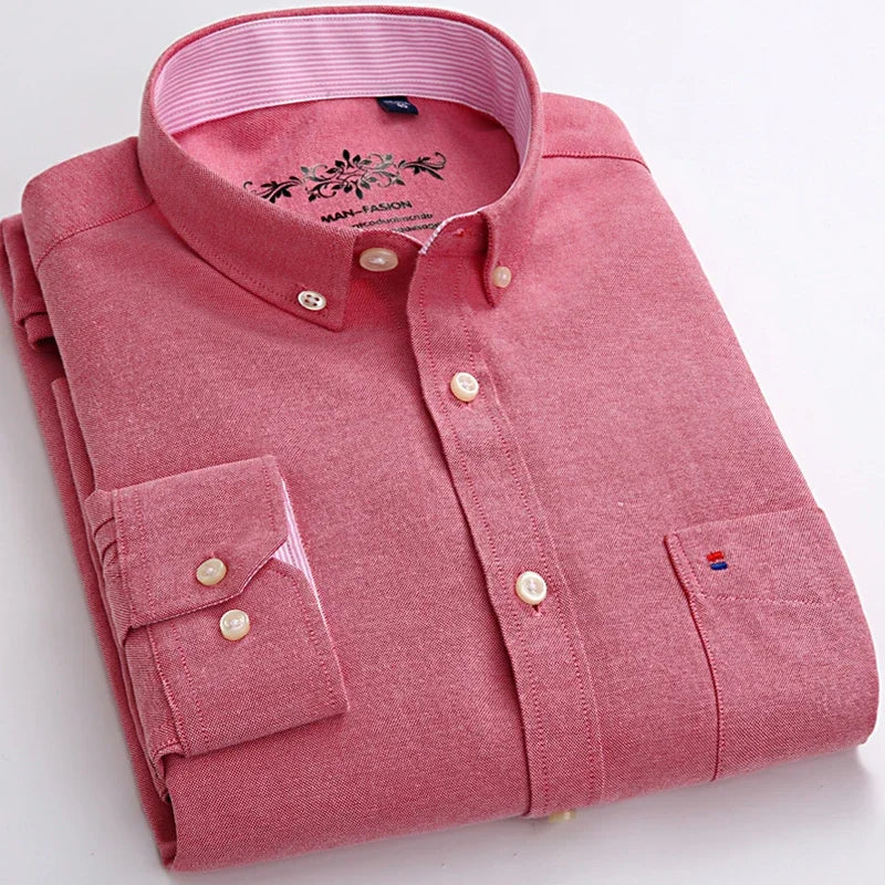 Cotton long-sleeve shirts for men
