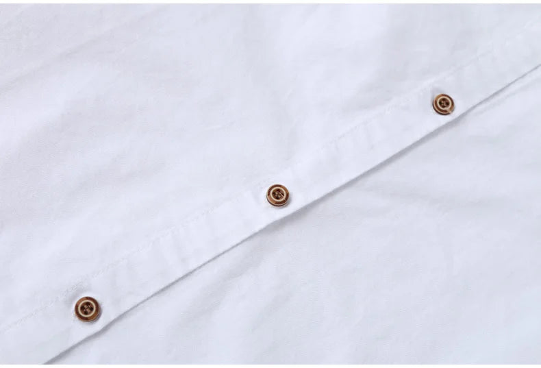 Cotton Embroidery Loose Long White Shirts