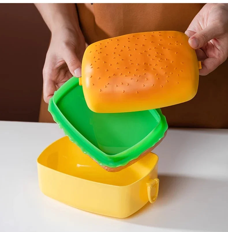 Hamburger Plastic Lunch Box