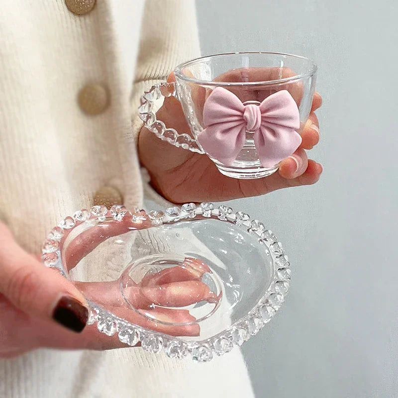 Pink Bow Glass
