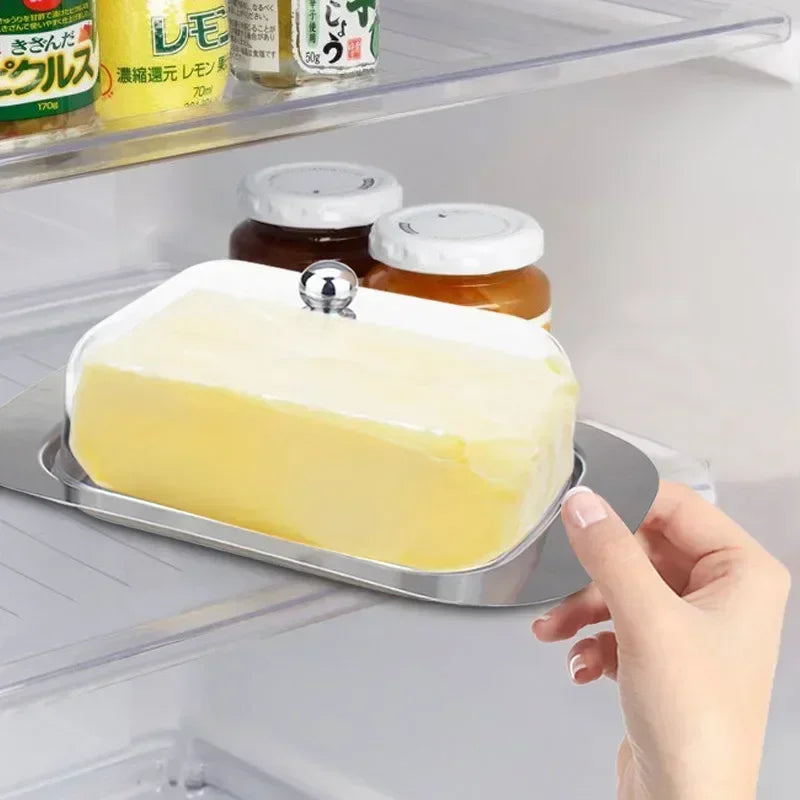Stainless Steel Butter Dish with Lid