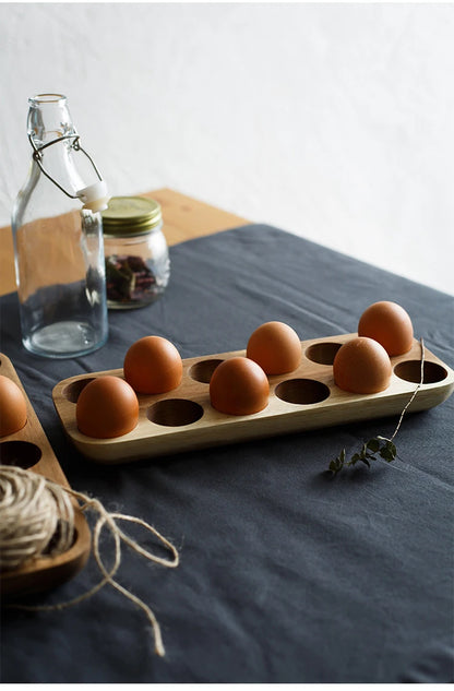 Japanese Style Wooden  Egg Storage Box