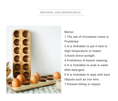 Japanese Style Wooden  Egg Storage Box