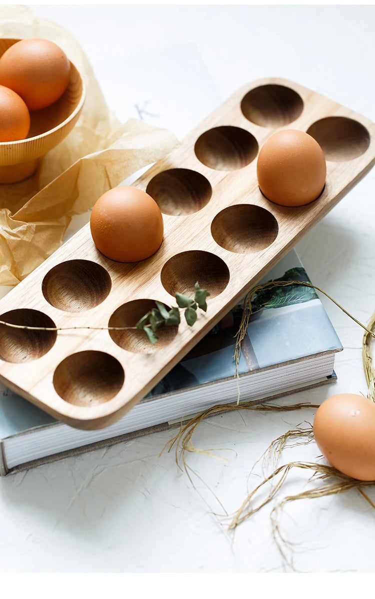 Japanese Style Wooden  Egg Storage Box