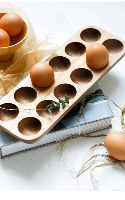 Japanese Style Wooden  Egg Storage Box