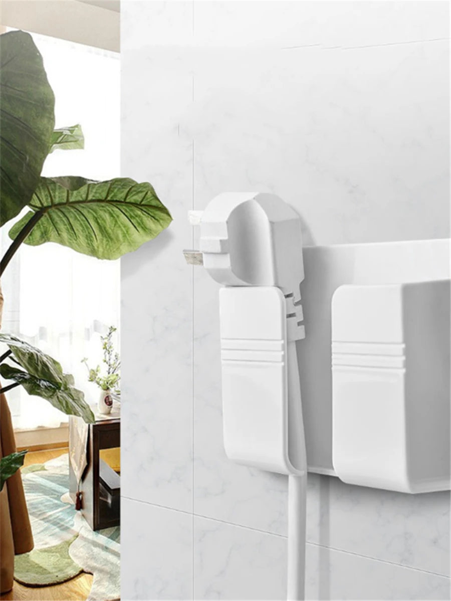 Multifunction Wall Storage – Phone Charging Bracket with Remote Holder