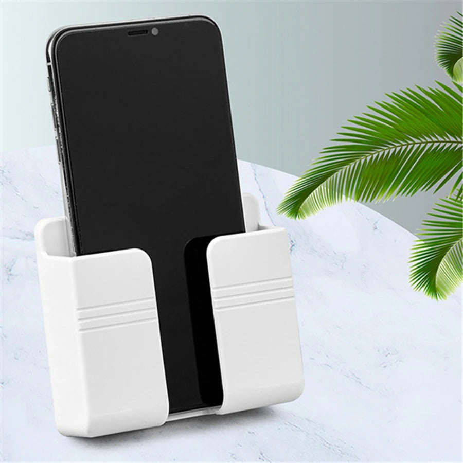 Multifunction Wall Storage – Phone Charging Bracket with Remote Holder