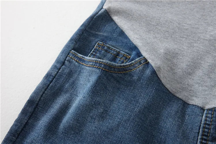 Length Stretch Washed Denim Maternity Jeans