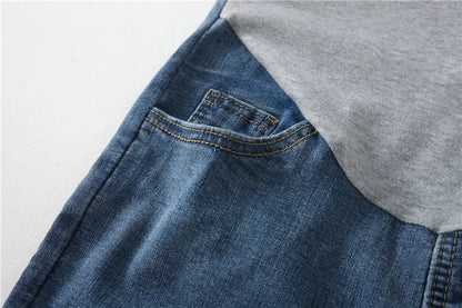 Length Stretch Washed Denim Maternity Jeans
