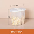 Double-Grid Cereal Storage Jar – Plastic Food Container with Lids for Grains & Cookies - Aqoom