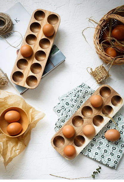 Japanese Style Wooden  Egg Storage Box