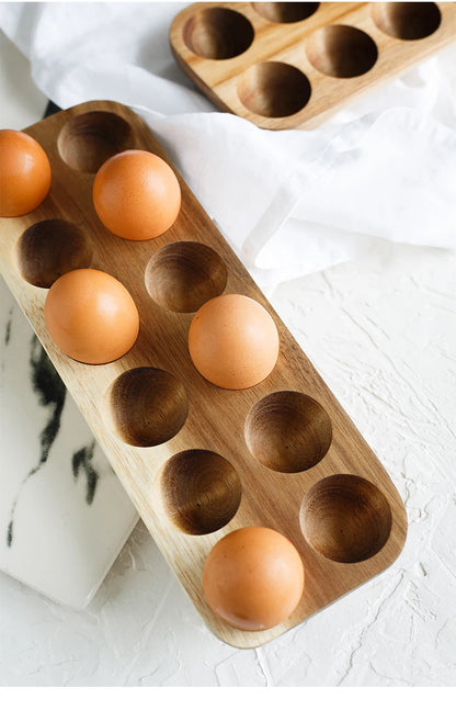 Japanese Style Wooden  Egg Storage Box