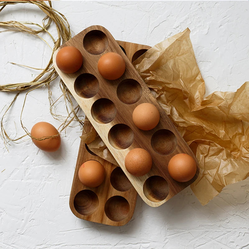 Japanese Style Wooden  Egg Storage Box