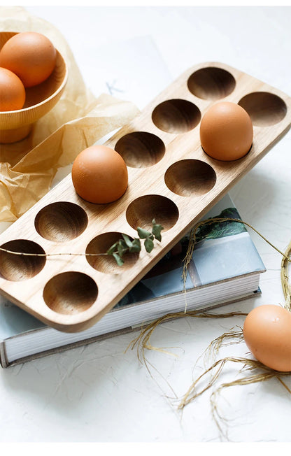 Japanese Style Wooden  Egg Storage Box