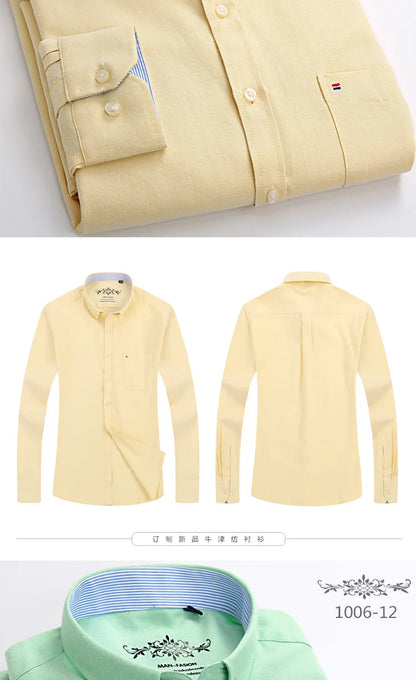 Cotton long-sleeve shirts for men