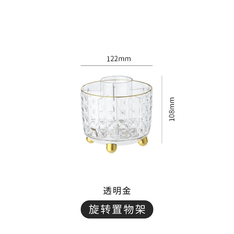 360-degree Rotating Makeup Stand for Cosmetics Storage