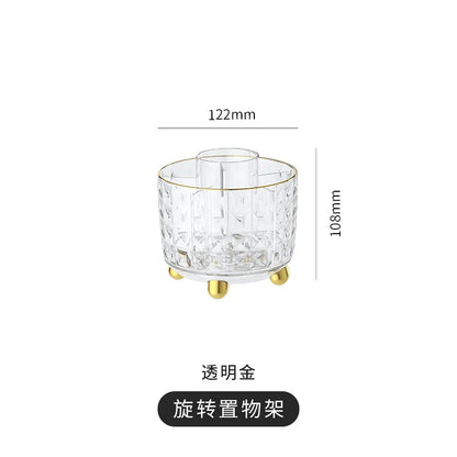 360-degree Rotating Makeup Stand for Cosmetics Storage
