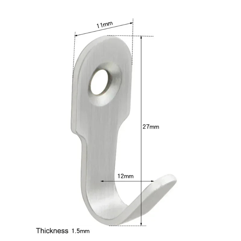 Mini Stainless Steel Hook with Screw