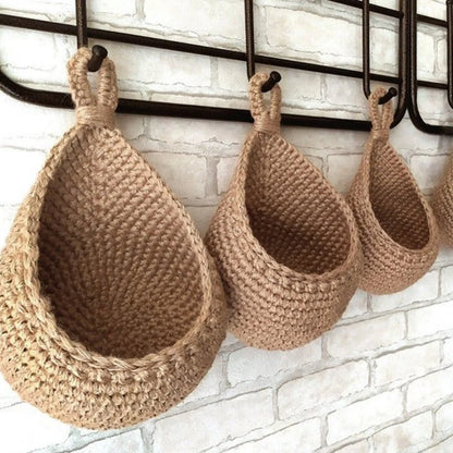 Handwoven Hanging Wall Basket