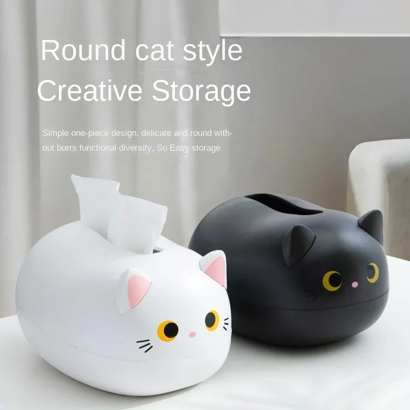 Cat Tissue Box – Cute Napkin Storage Holder for Living Room, Kitchen & Bathroom