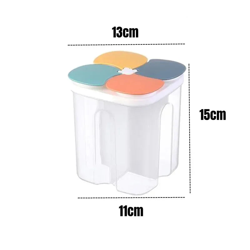 Grain Storage Box – Large-Capacity Multi-Grid Container with Moisture-Proof Sealed Lid