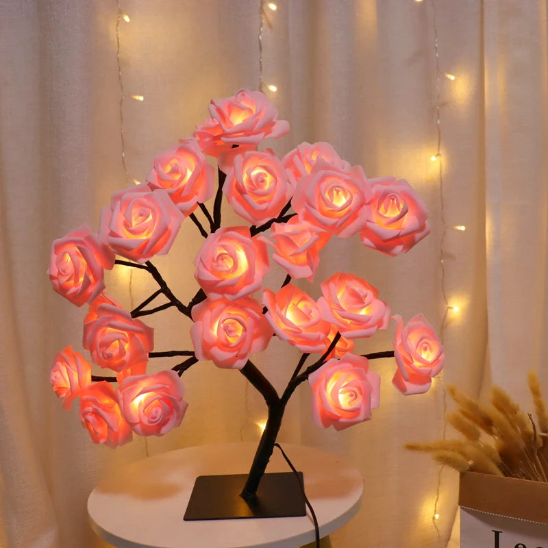 LED Rose Lamp – Elegant USB Flower Light for Ambient Home Styling