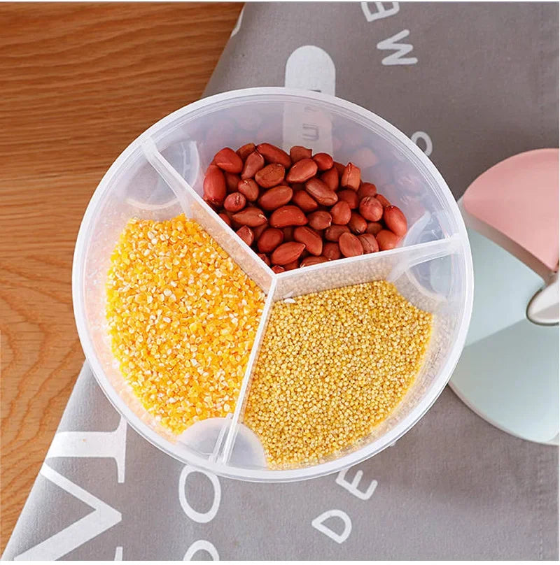 Grain Storage Box – Large-Capacity Multi-Grid Container with Moisture-Proof Sealed Lid