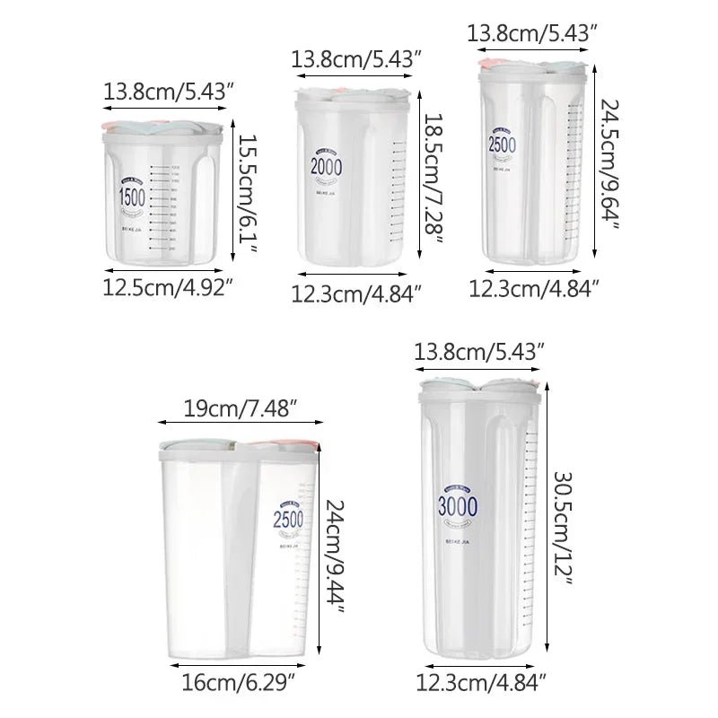 Grain Storage Box – Large-Capacity Multi-Grid Container with Moisture-Proof Sealed Lid