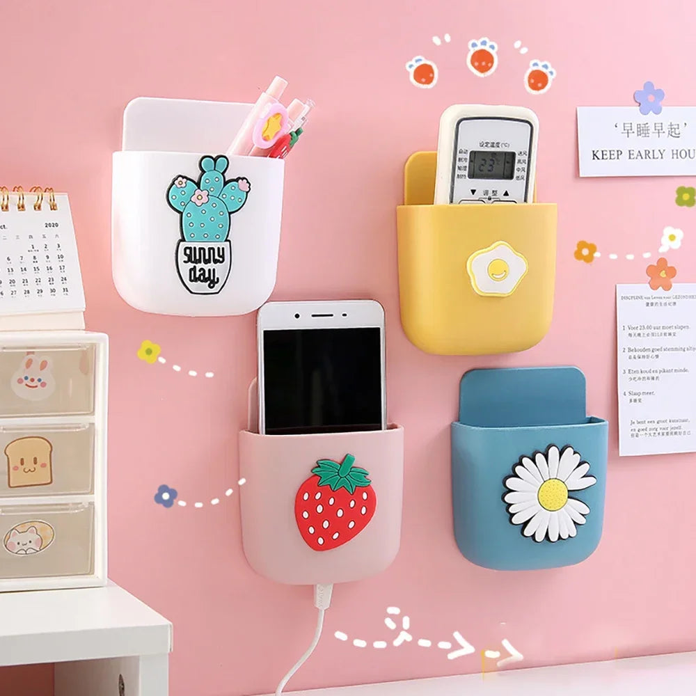 StickieBox Organizer – Cute Self-Adhesive Holder for Pens, Phones & Remotes